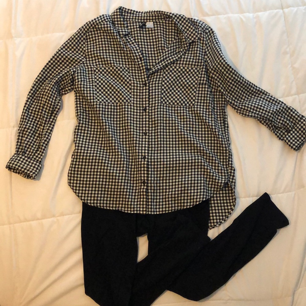 Divided button up shirt